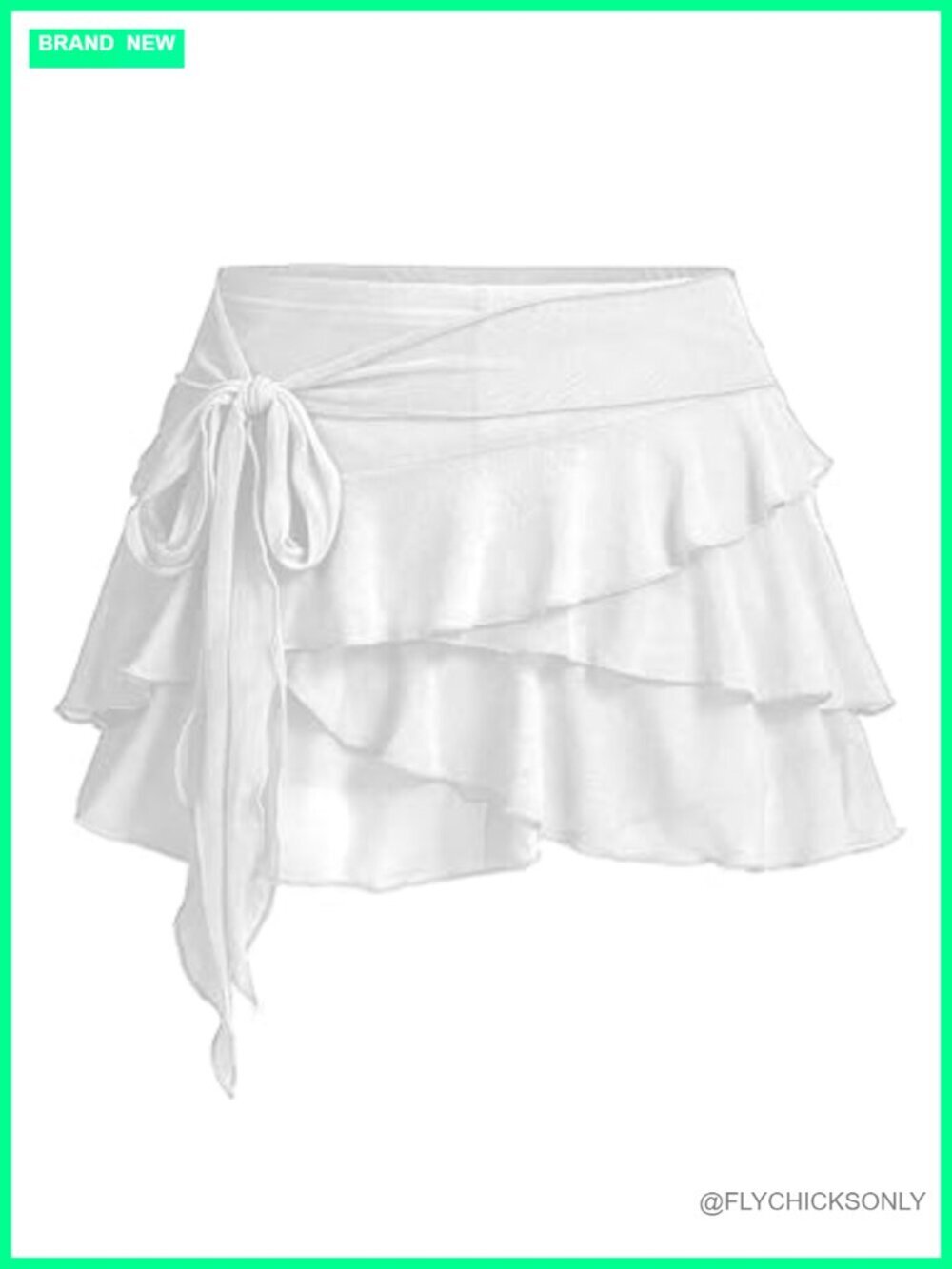Y2K Mesh Pleated Mini Skort with Shorts - Ruffle Flowy Rave